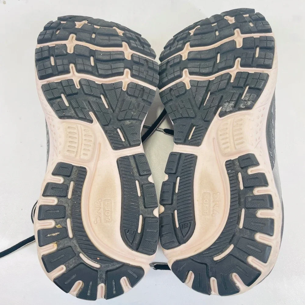 Brooks Ghost 13 Womens 8.5 Wide D Grey Pink Running Shoes 1203381D062